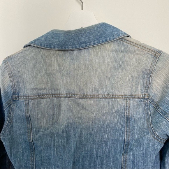 Life in Progress Jean Jacket Blue Cropped Denim Women's Small Light Wash Classic - Picture 7 of 7
